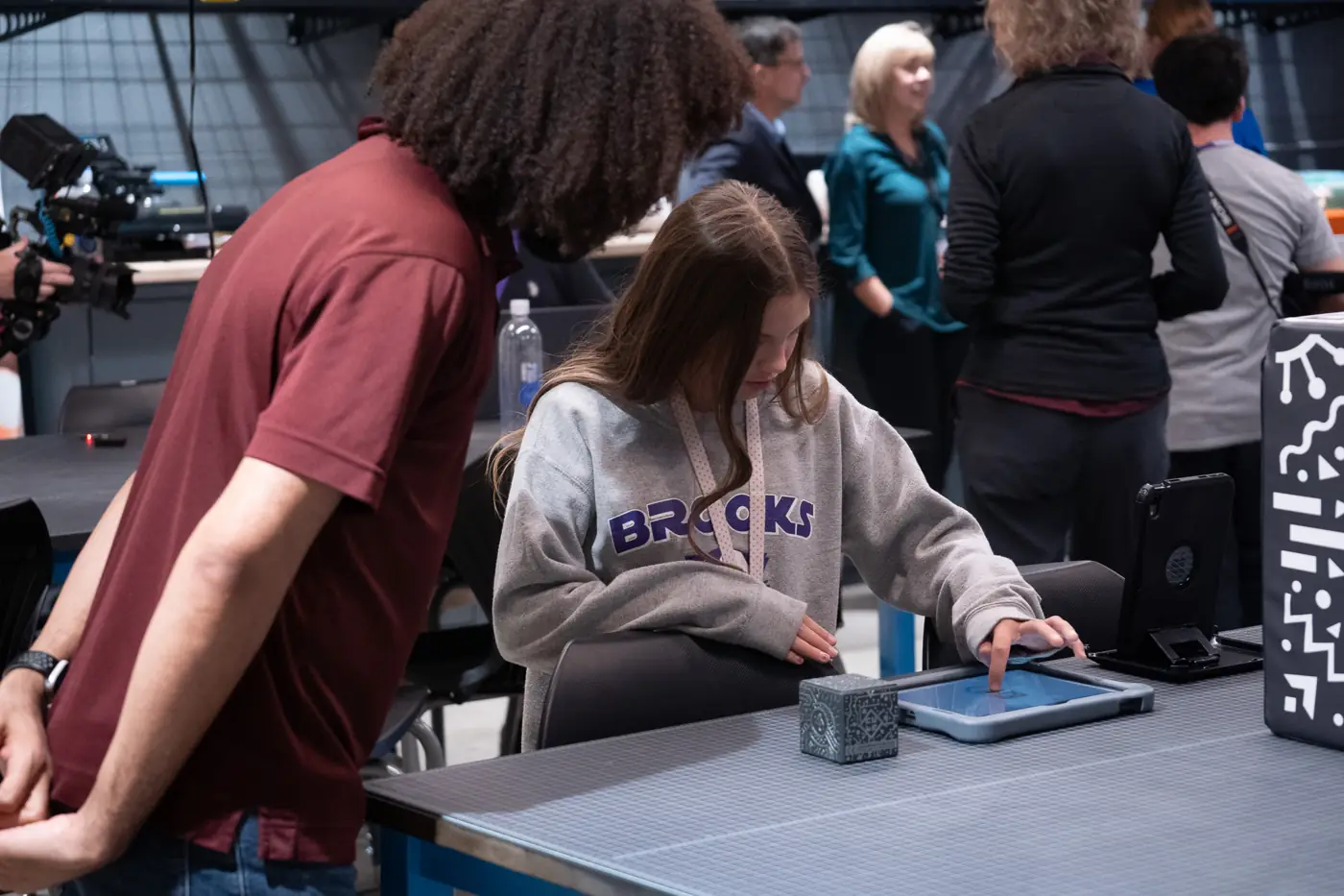 Students and staff in the Verizon Innovative Learning Lab at Brooks, photo 9 of 59