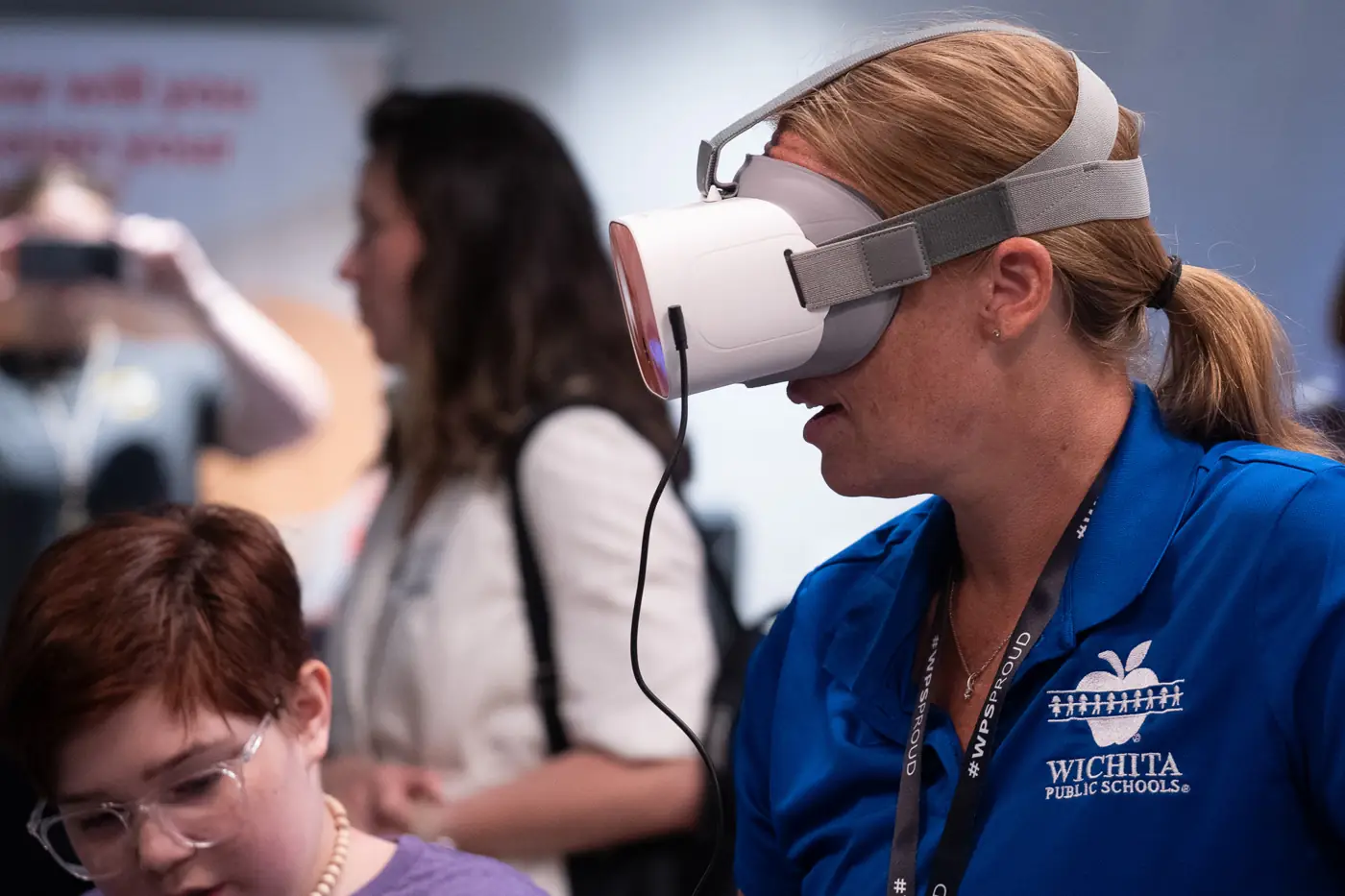 Students and staff in the Verizon Innovative Learning Lab at Brooks, photo 14 of 59