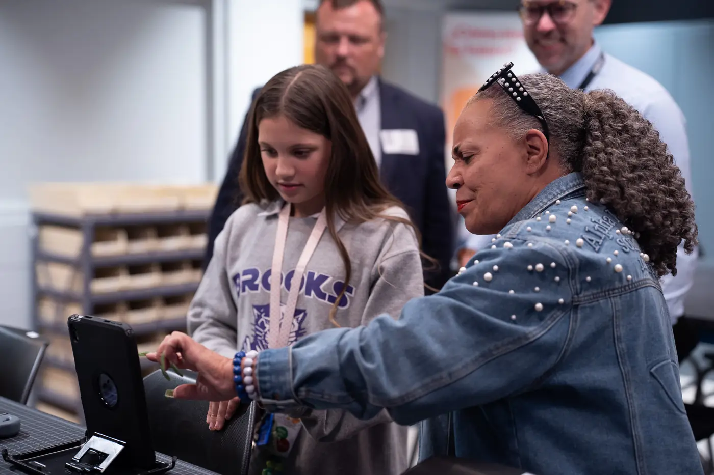 Students and staff in the Verizon Innovative Learning Lab at Brooks, photo 34 of 59