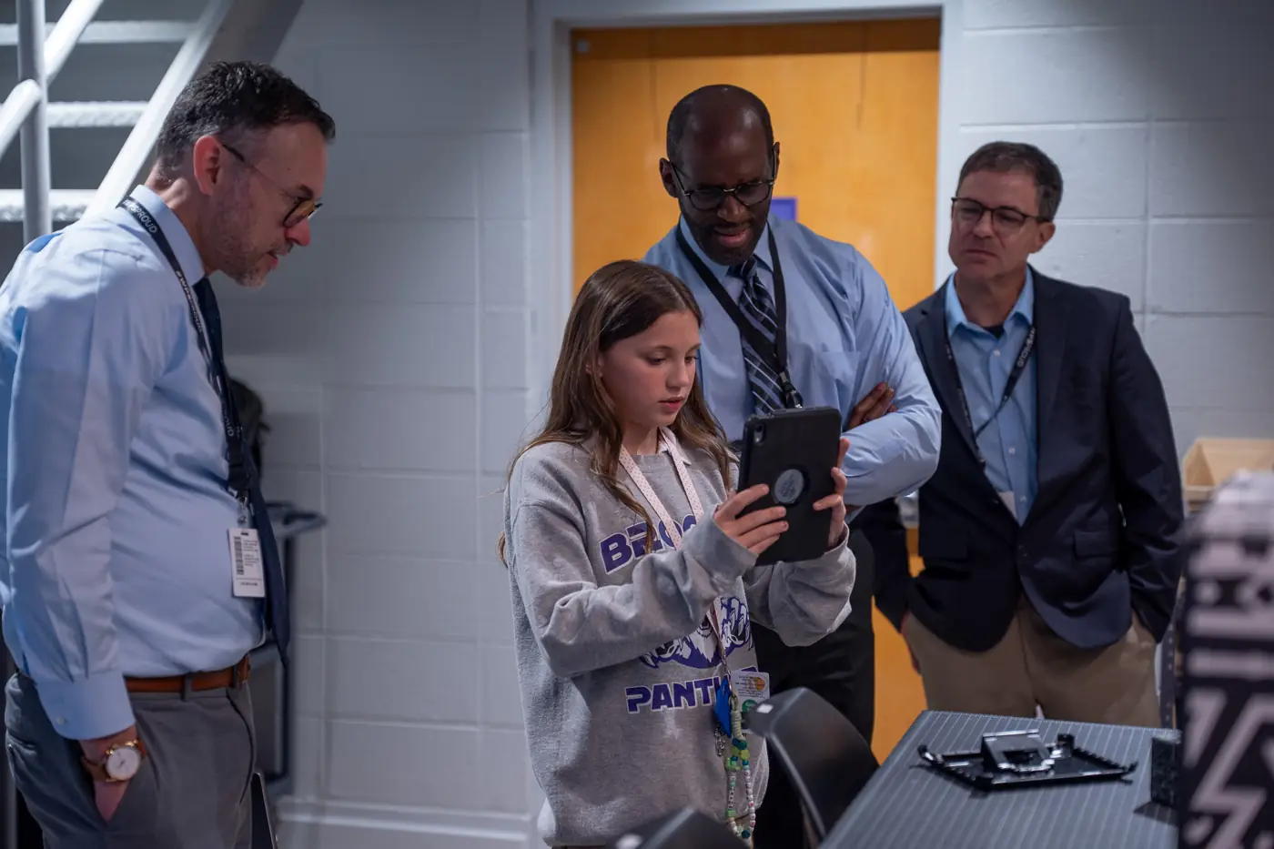 Students and staff in the Verizon Innovative Learning Lab at Brooks, photo 36 of 59