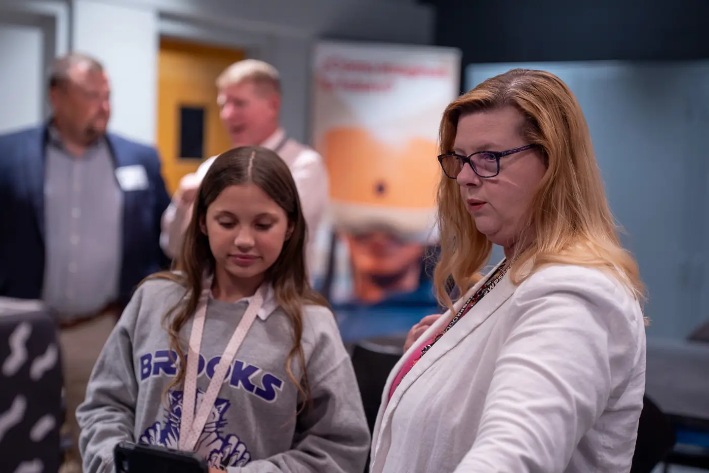Students and staff in the Verizon Innovative Learning Lab at Brooks, photo 43 of 59