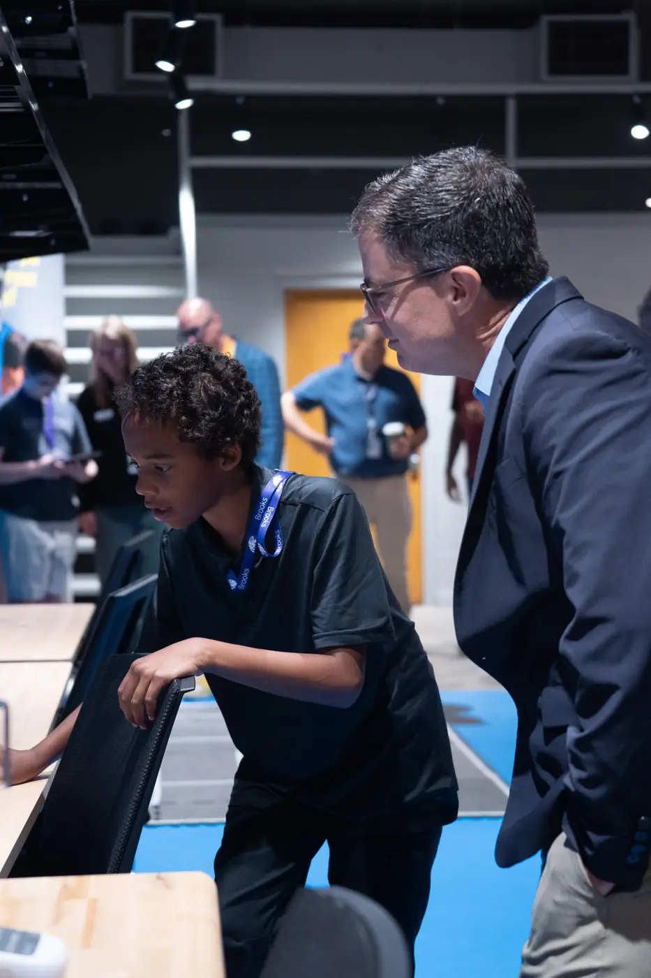 Students and staff in the Verizon Innovative Learning Lab at Brooks, photo 45 of 59