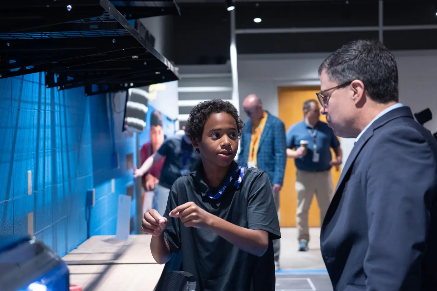 Students and staff in the Verizon Innovative Learning Lab at Brooks, photo 46 of 59