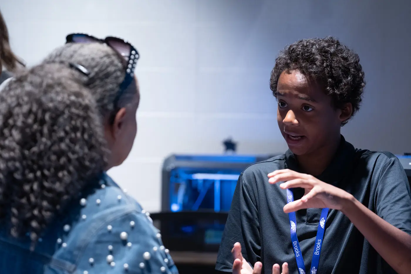 Students and staff in the Verizon Innovative Learning Lab at Brooks, photo 51 of 59