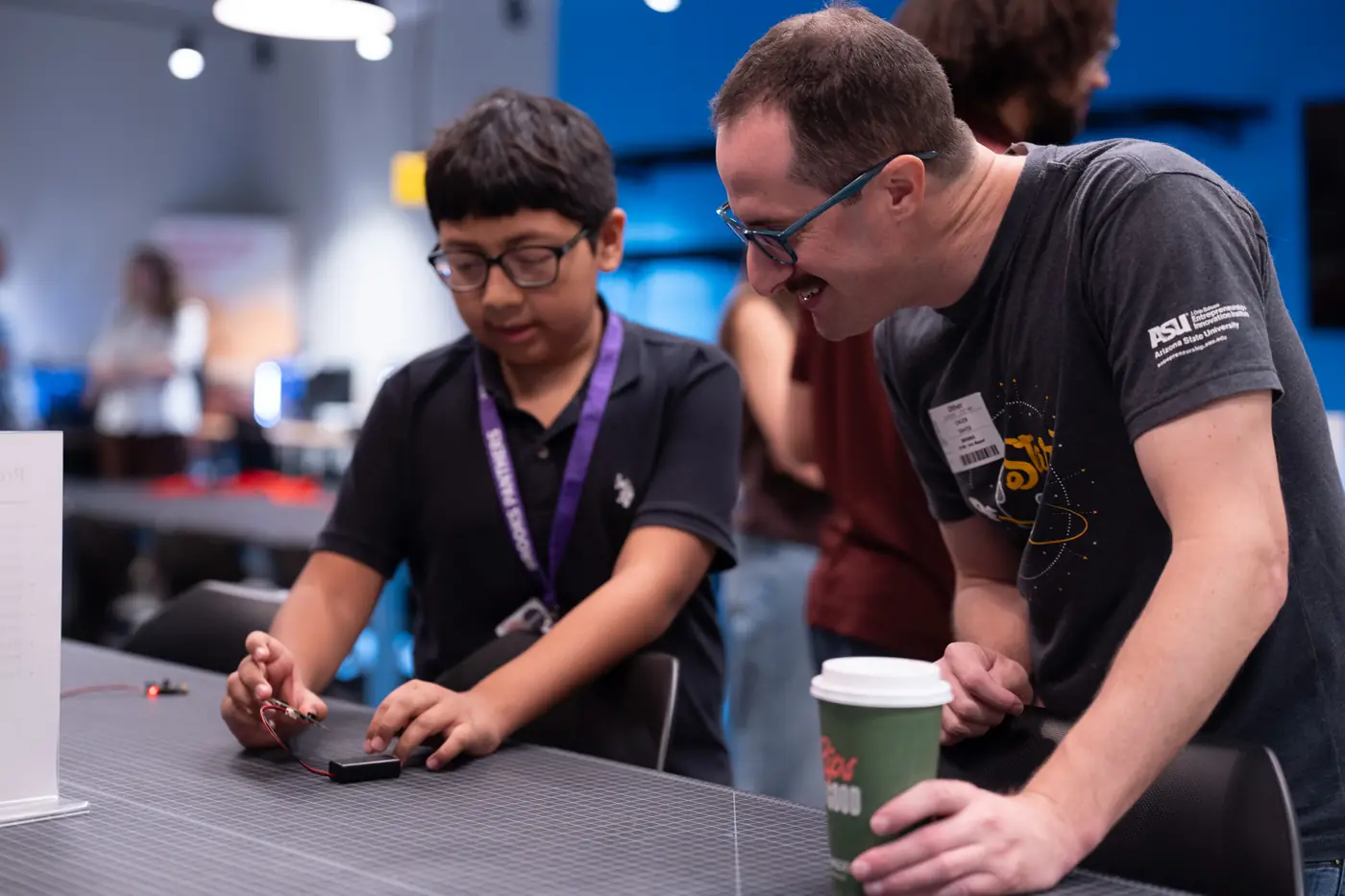 Students and staff in the Verizon Innovative Learning Lab at Brooks, photo 56 of 59