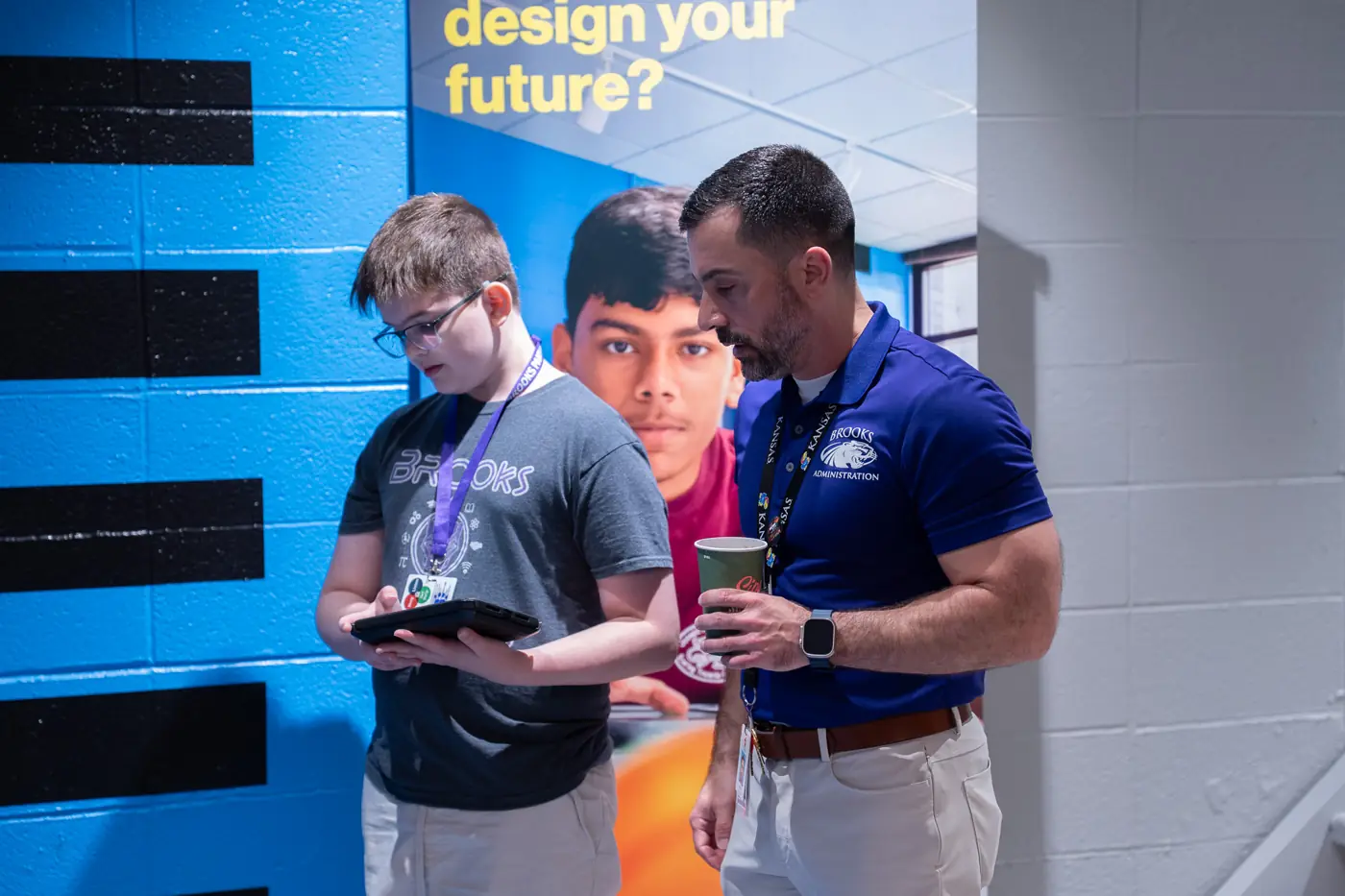 Students and staff in the Verizon Innovative Learning Lab at Brooks, photo 58 of 59